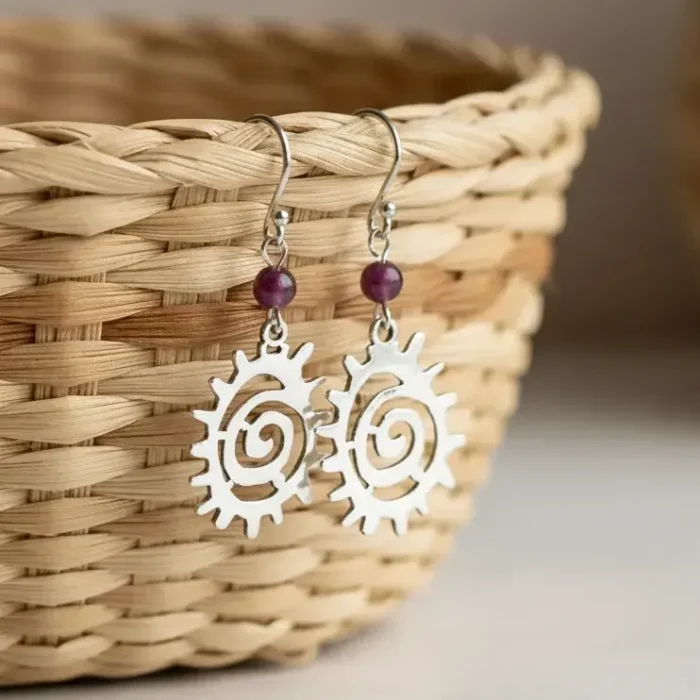 Aretes Espiral Huichol