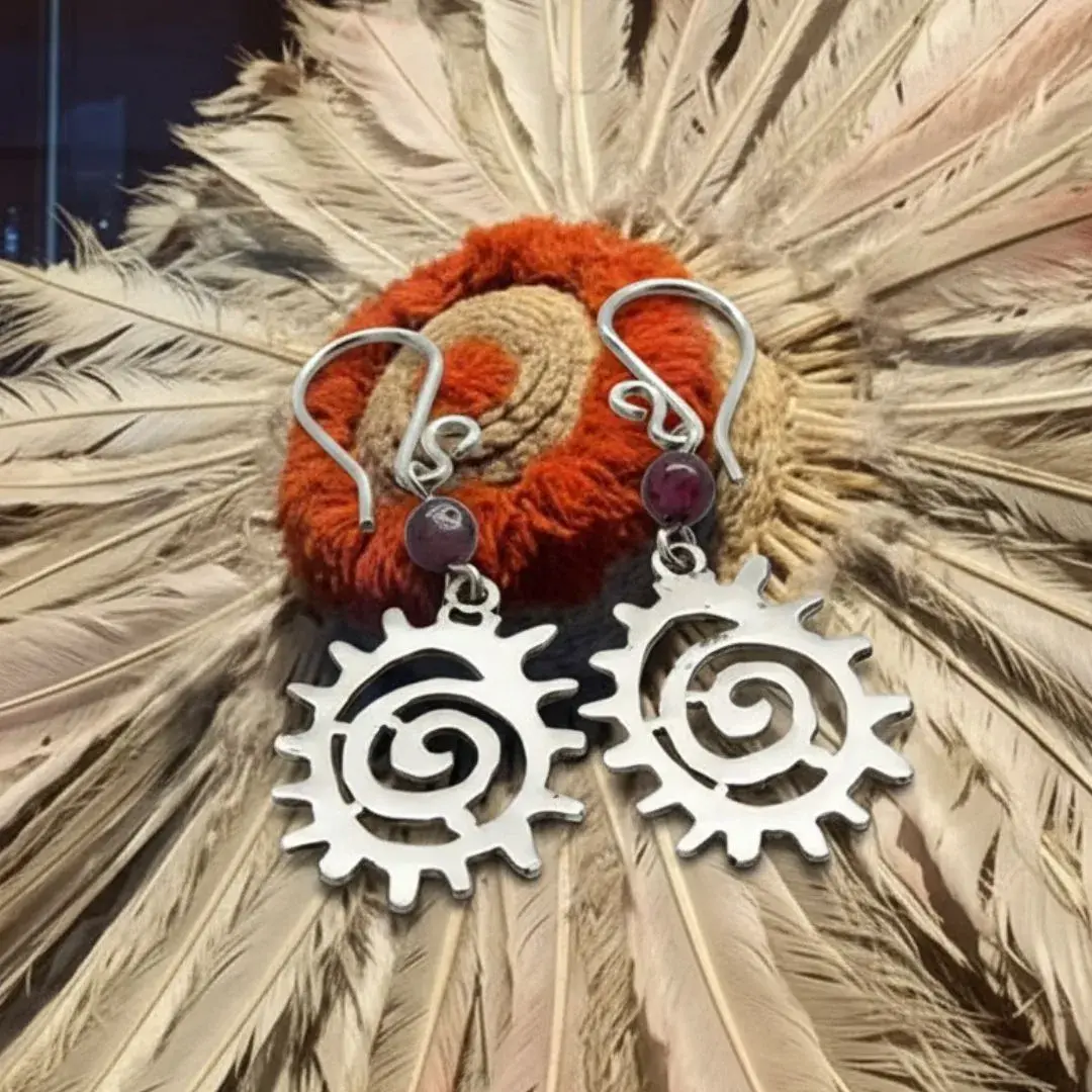 Aretes Espiral Huichol