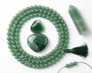 Aventurina verde pulida en cuentas, piedras y cristal tallado, gema semipreciosa para joyería y energía